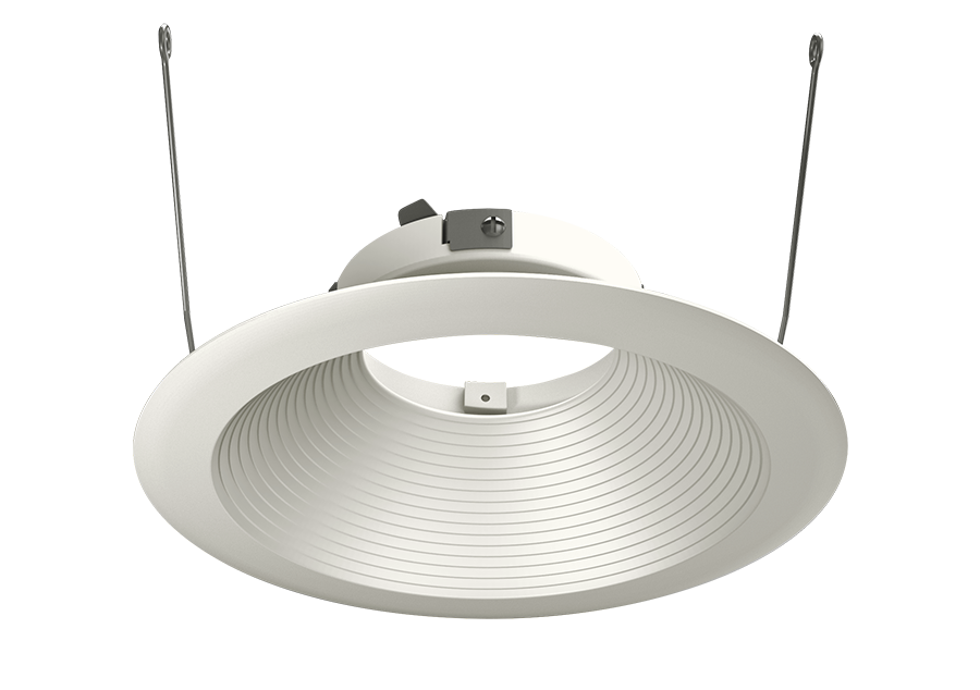 Halite 6 Inch Trim Round Baffle Satin Nickel