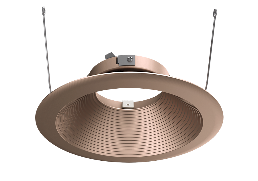 Halite 6 Inch Trim Round Baffle , Copper