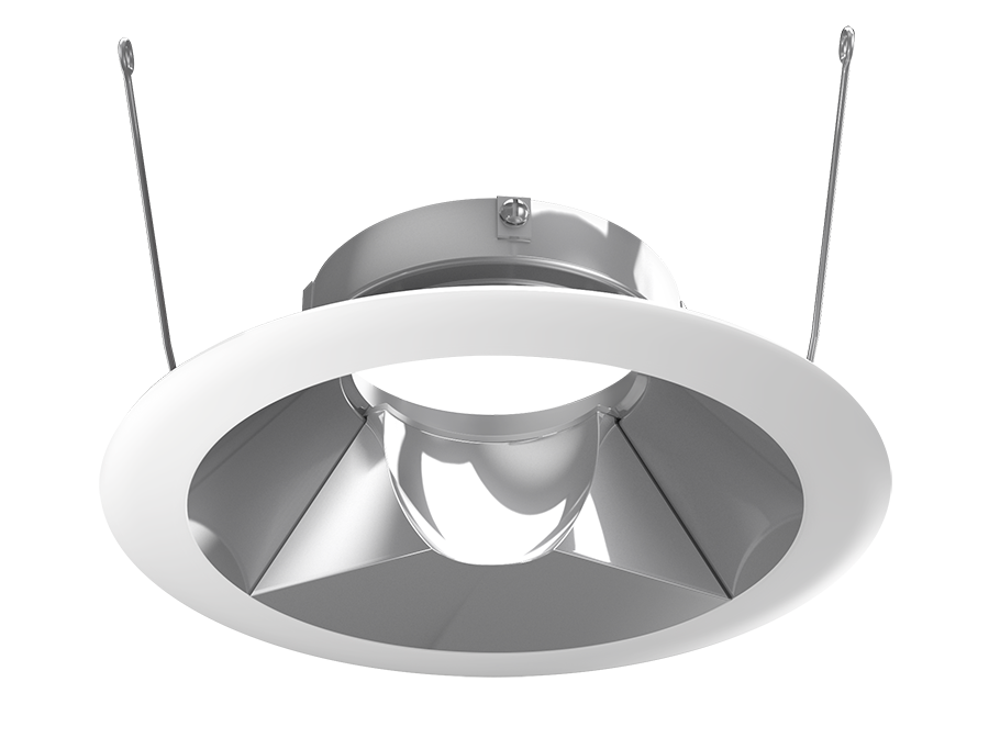 Halite 6 Inch Trim Round Wallwash Semi-Specular Cone, White Trim