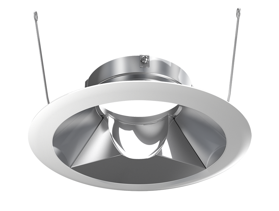 Halite 6 Inch Trim Round Wallwash Specular Cone, White Trim