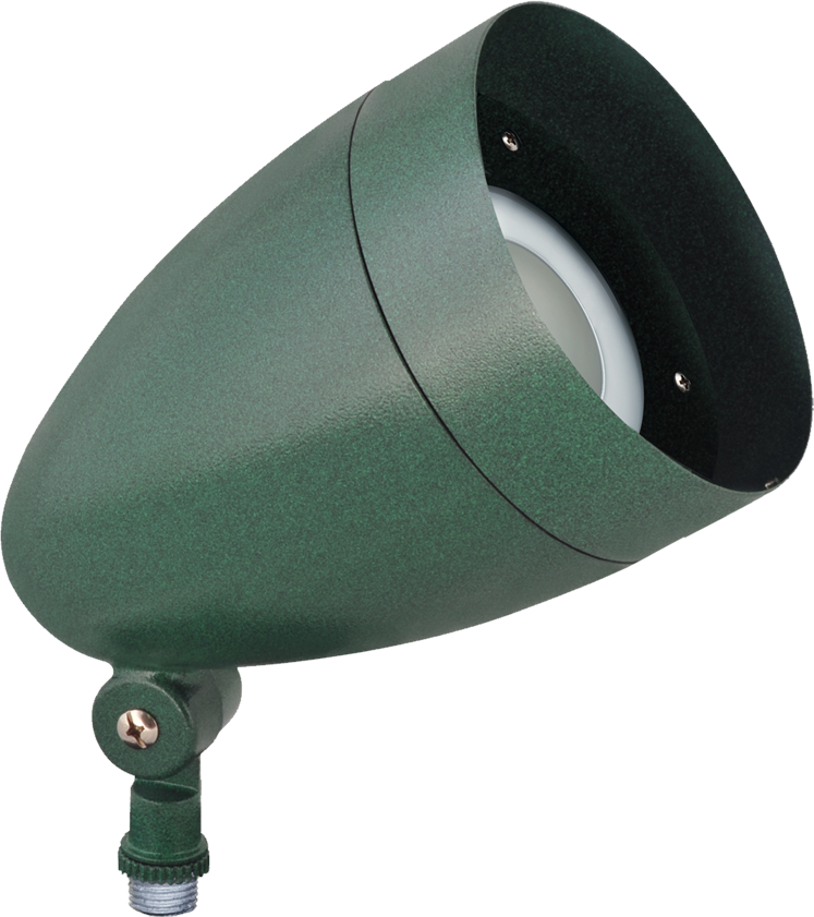 LFlood, 13W, 4000k, LED Bullet with Hood & Lens Verge, Green