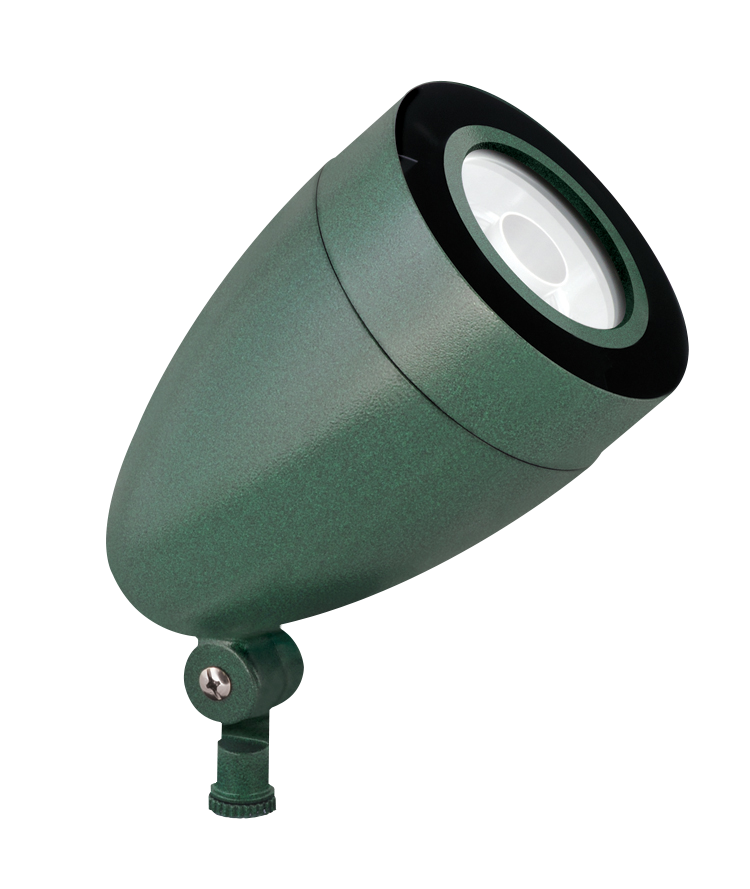 LFlood, 13W, 3000k, LED Spot Bullet With Hood & Lens Verde