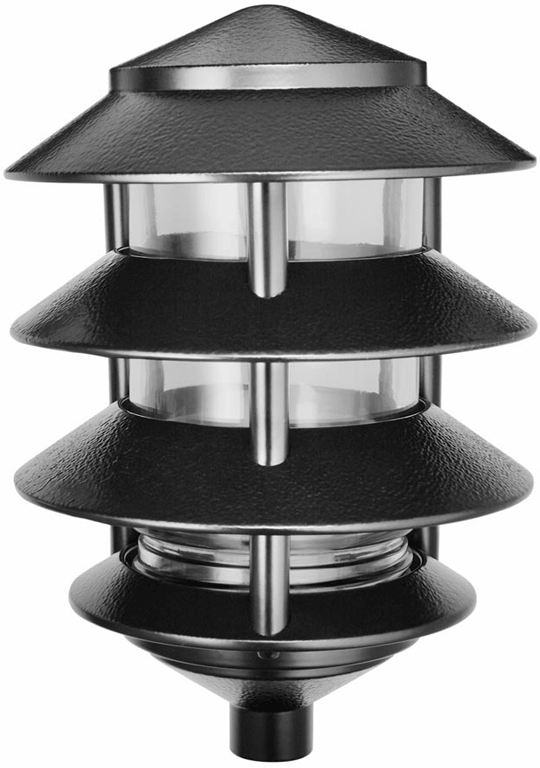 Lawn Light 4 Tier Incandescent 100W,Max, Black