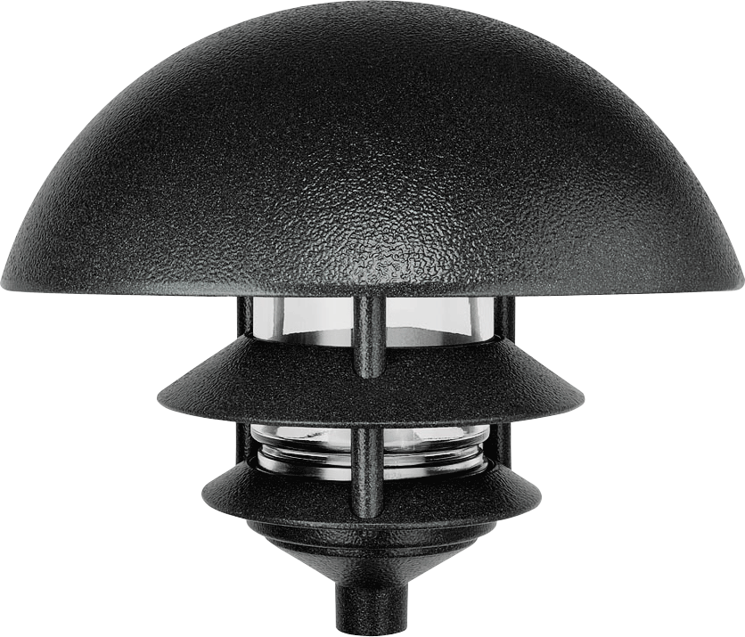 Lawn Light Dome 3 Tier Incandescent, Black