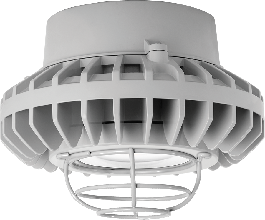 Hazardous, . LED 42W, 5000k, LED Pendant, Clear Flat Lens Wire Gd Gray