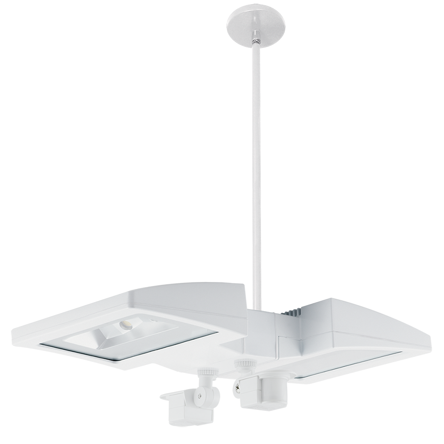 LED Pendant 2 X 26W, 4000k with 2 Mini Sensors, White