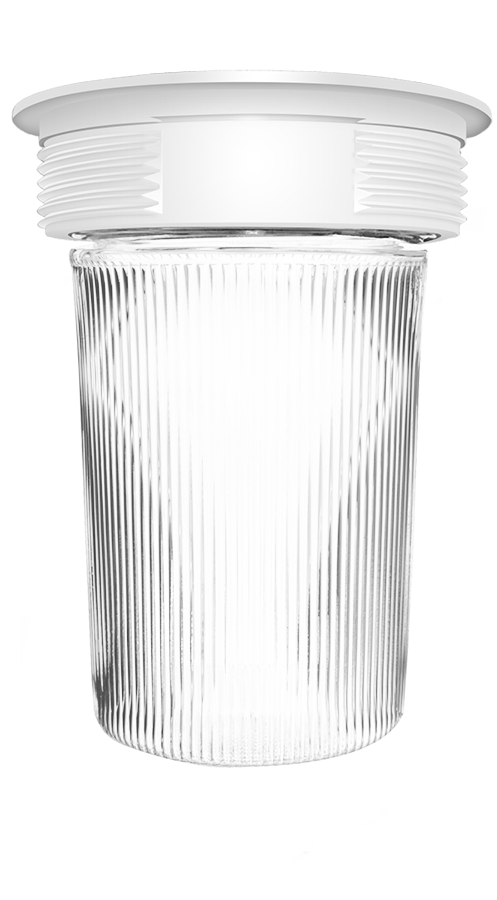 Vaporproof 200 Ceiling, White With Perma Globe