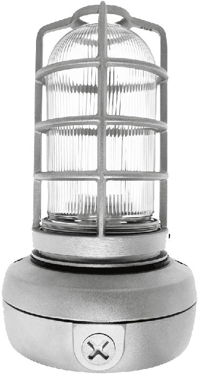 Vp CFL Up light 13W,Qt 3/4 Inch Glass Globe Dicast Guard