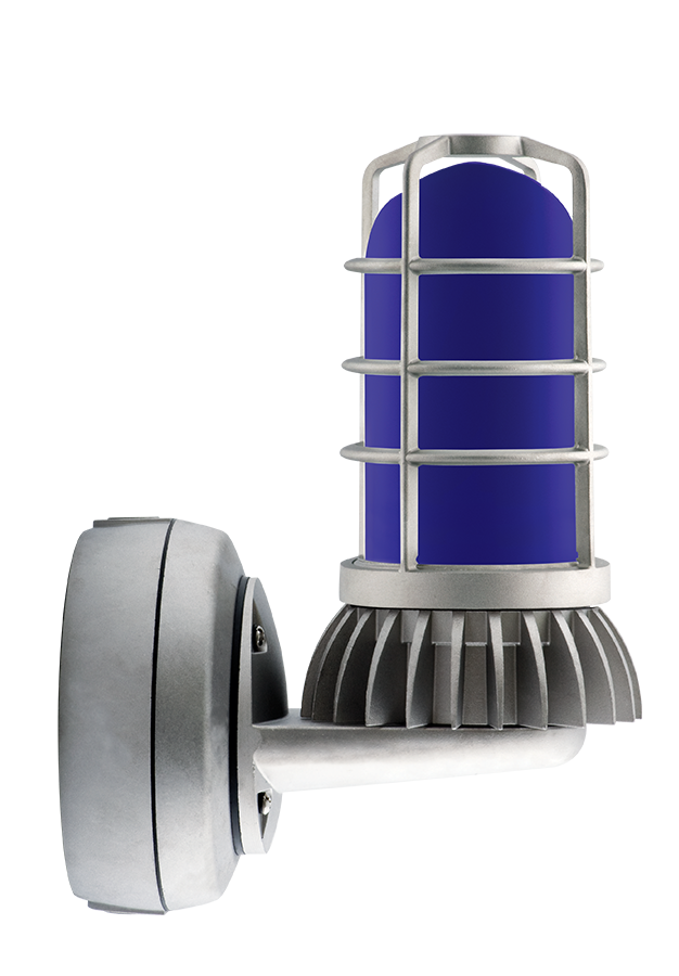 Lbeacon LED 13W,Wall bracket, Blue, Frosted Gl Diecast Gd