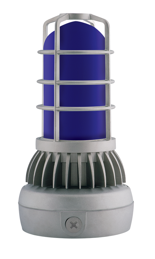 Lbeacon LED 13W,Uplight with, Blue, Frosted Gl Diecast Gd