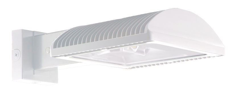 Lpack Wallpack 78W,Type IV, 5000k, LED with 120V Swivel Photocell, White