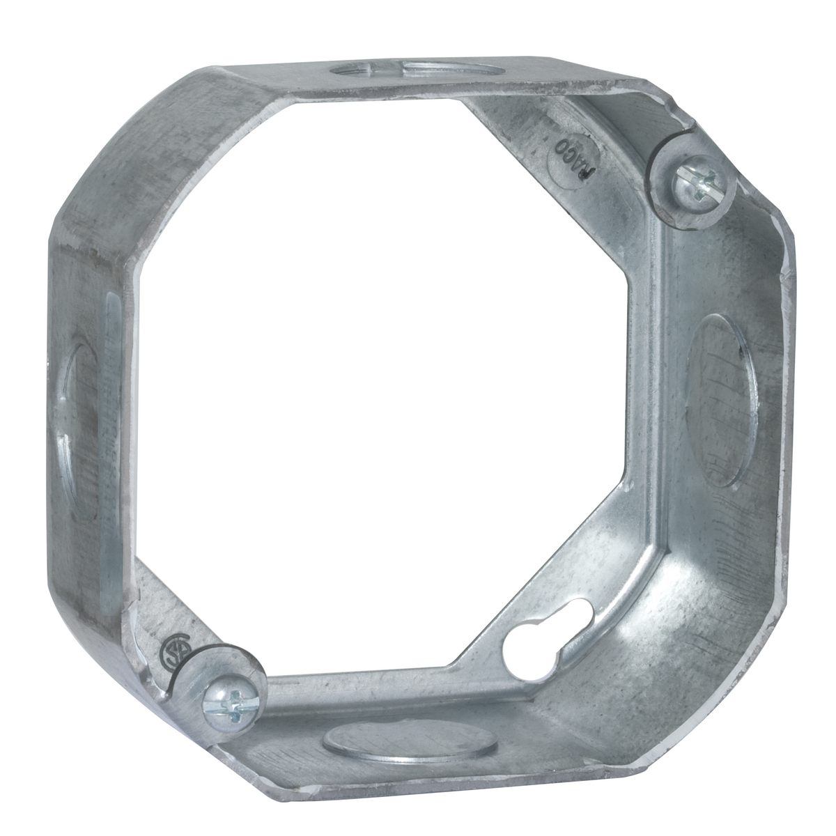 RACO 128 4" OCTAGON EXTENSION, 1-1/2" DEEP, 1/2" SIDE KNOCKOUTS