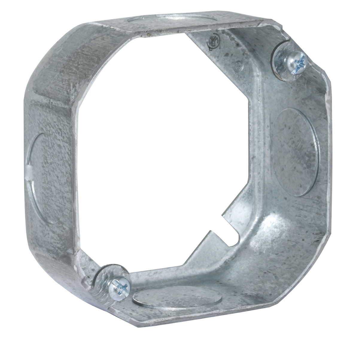 4 In. Octagon Extension Rings, 1-1/2 In. Deep - Drawn with Conduit 3/4KO's