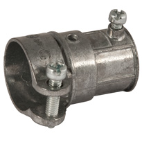 Flex - EMT Couplings Squeeze/Set Screw - Die Cast Zinc, 1/2 In. Flex to1/2 In. EMT