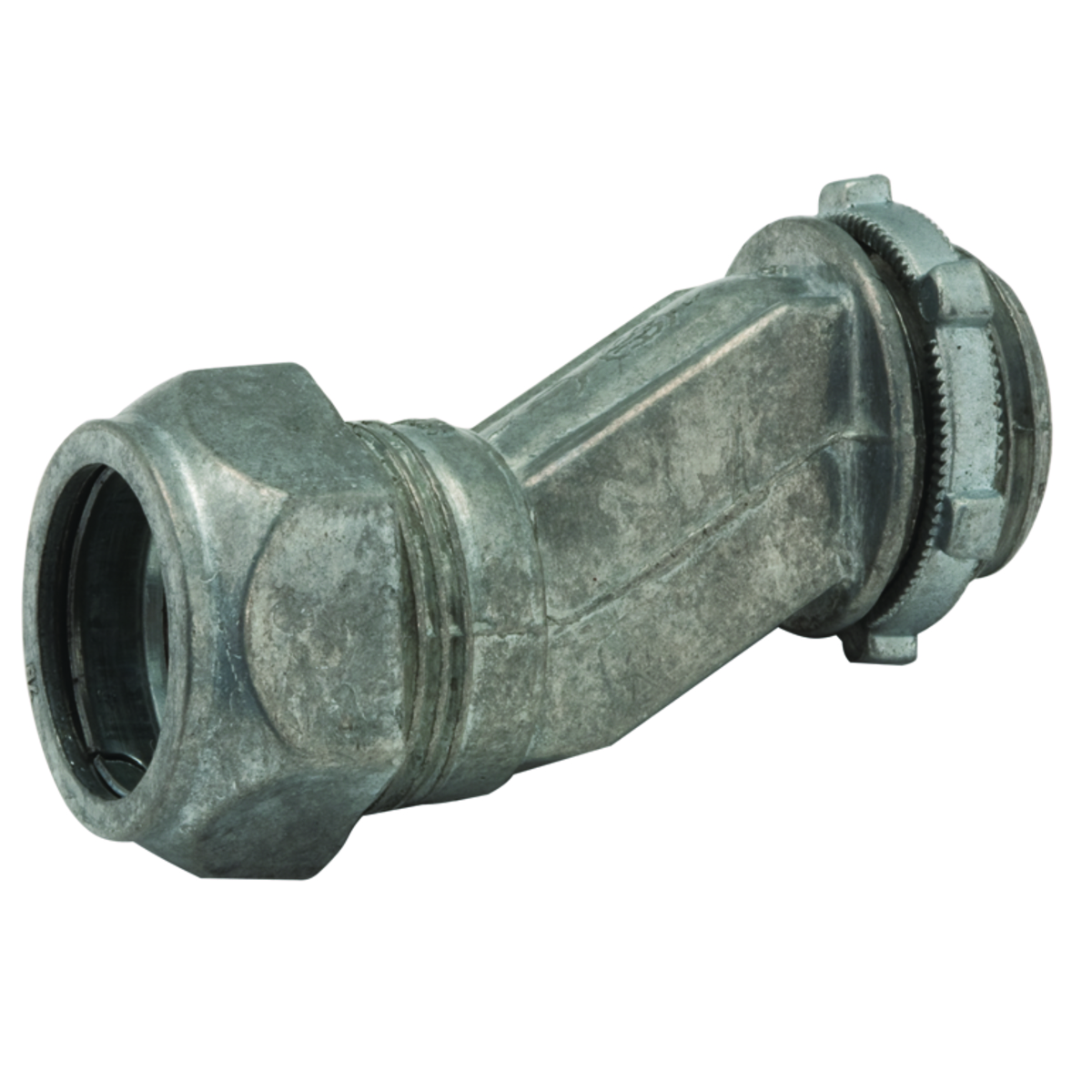 Offset Connector, Uninsulated Die Cast Zinc, 1/2 In. Trade Size