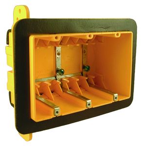 3-Gang, Vapor Barrier Cable Box, 2-3/4 in. Deep, 1/2 in. Setback