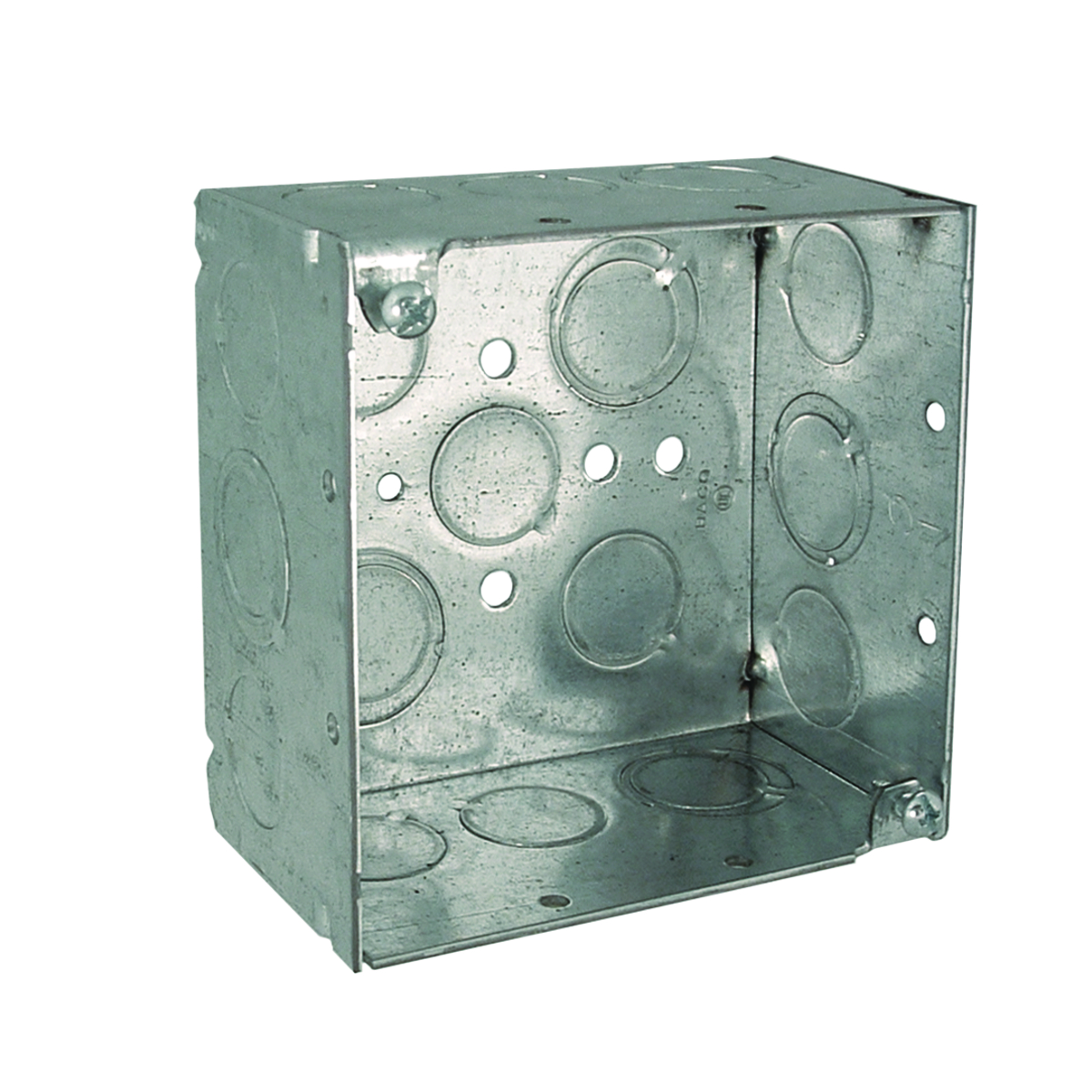 4 In. Square Boxes, 2-1/8 In. Deep - Welded with Conduit KO's, 600V