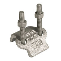 Right Angle Clamp Galvanized Malleable Iron, 3-1/2 In. Trade Size