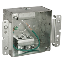 4 In. Square Box, 2-1/8 In. Deep - Welded with STAB-IT Connector, 600V,8