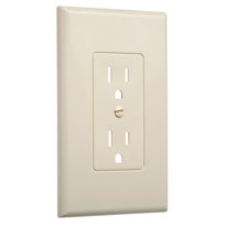1G MASQUE DECORATOR COVER DUPLEX - IVORY