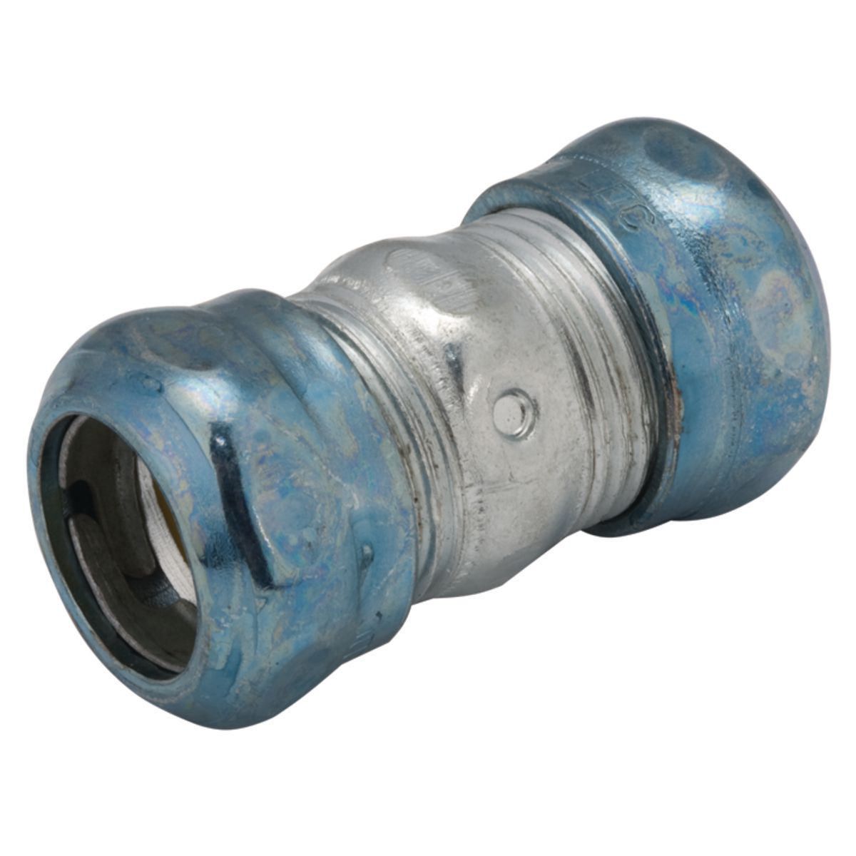 Product image for Raco 2925RT 1-1/4" EMT Raintight Compression Coupling, Steel