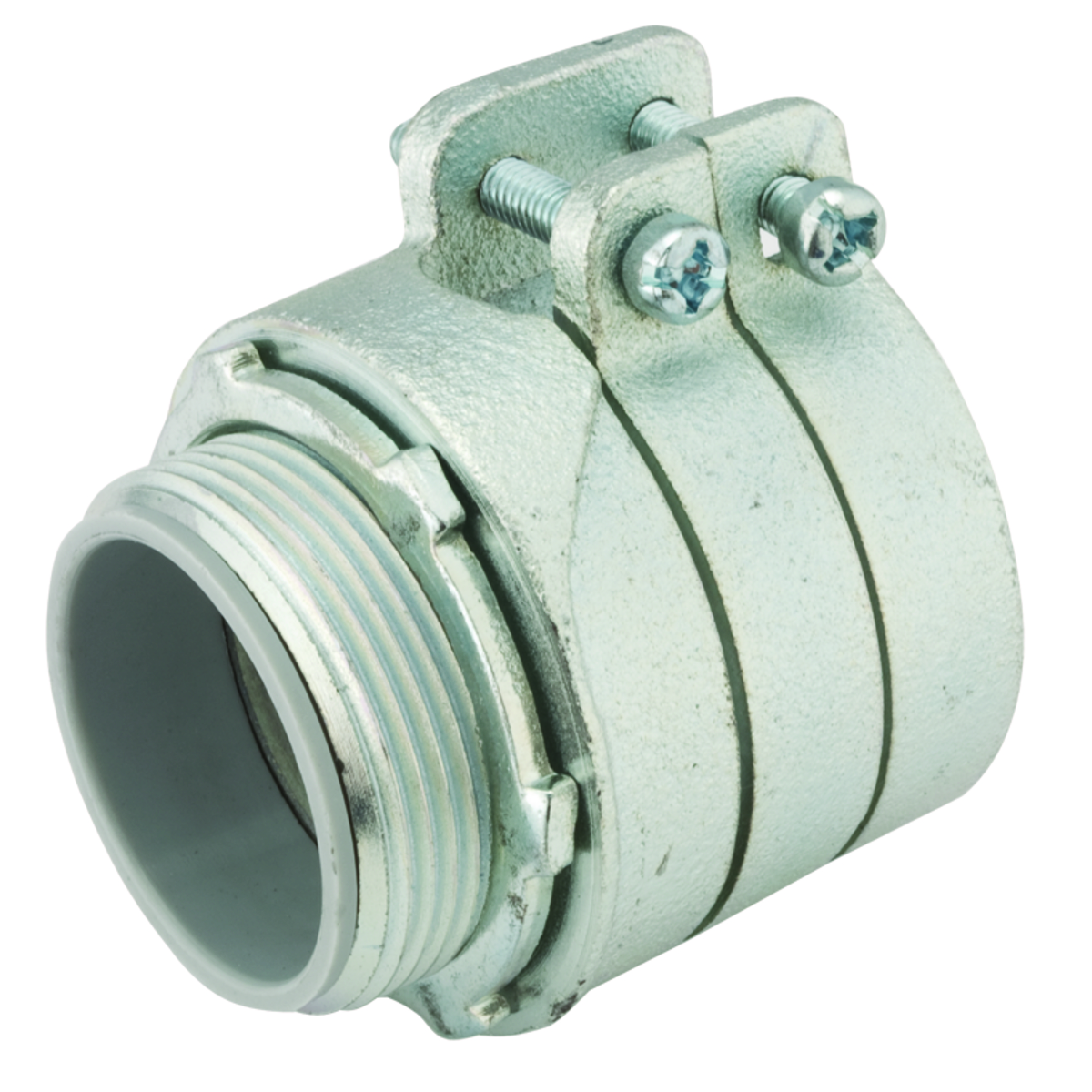 Product image for Raco 3314 3-1/2" Flex Straight Squeeze Connector, Insulated, Malleable Iron