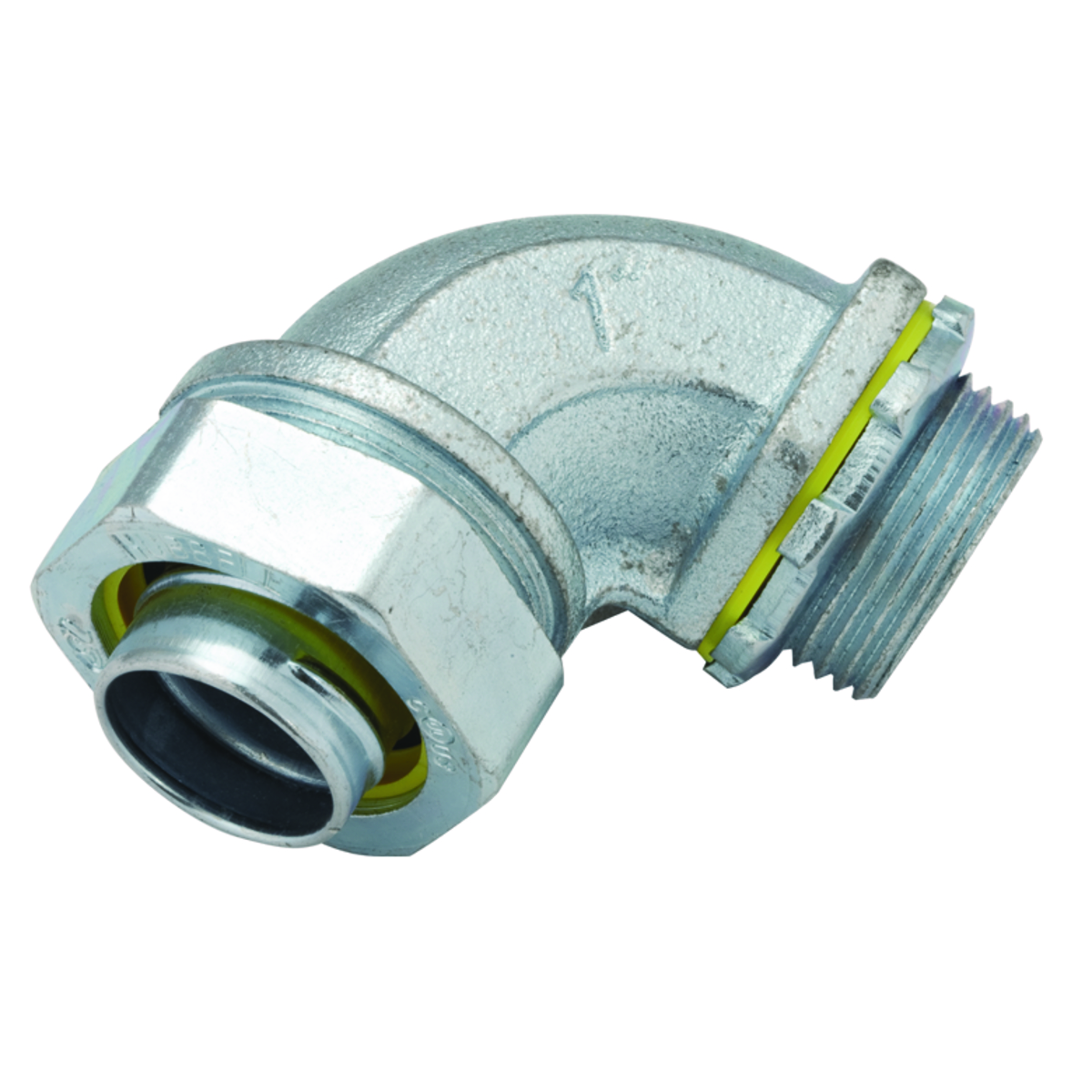 90 Degrees Uninsulated Connectors Steel/Malleable Iron, 3/8 In. Trade Size