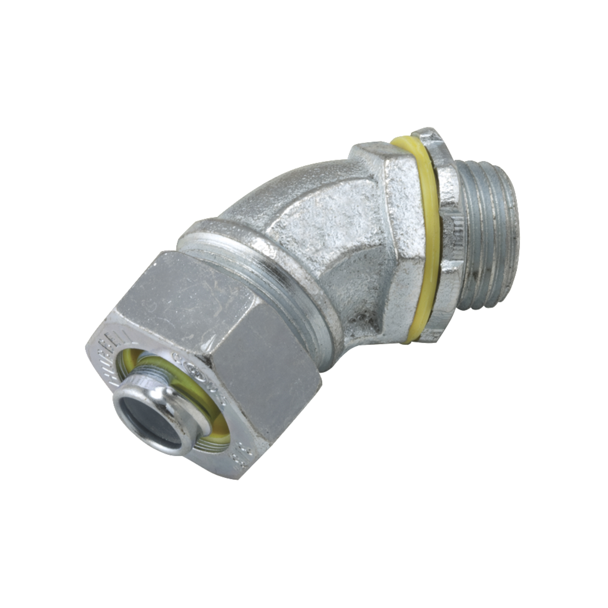 45 Degrees Uninsulated Connectors Steel/Malleable Iron, 3/8 In. Trade Size