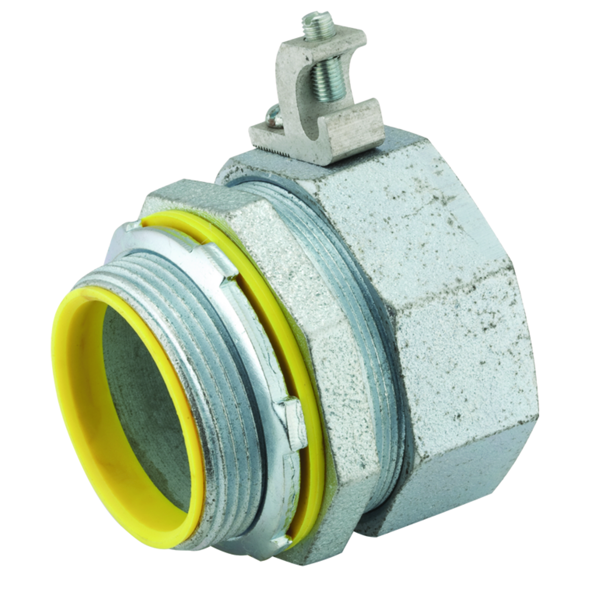 Straight Insulated Connector with Ground Lug, Steel/Malleable Iron, 2-1/2 In. Trade Size