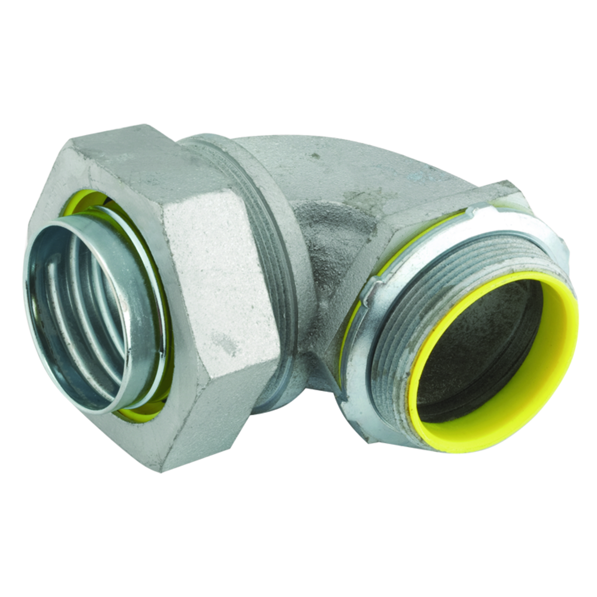 90 Degrees Insulated Connectors Steel/Malleable Iron, 3/8 In. Trade Size