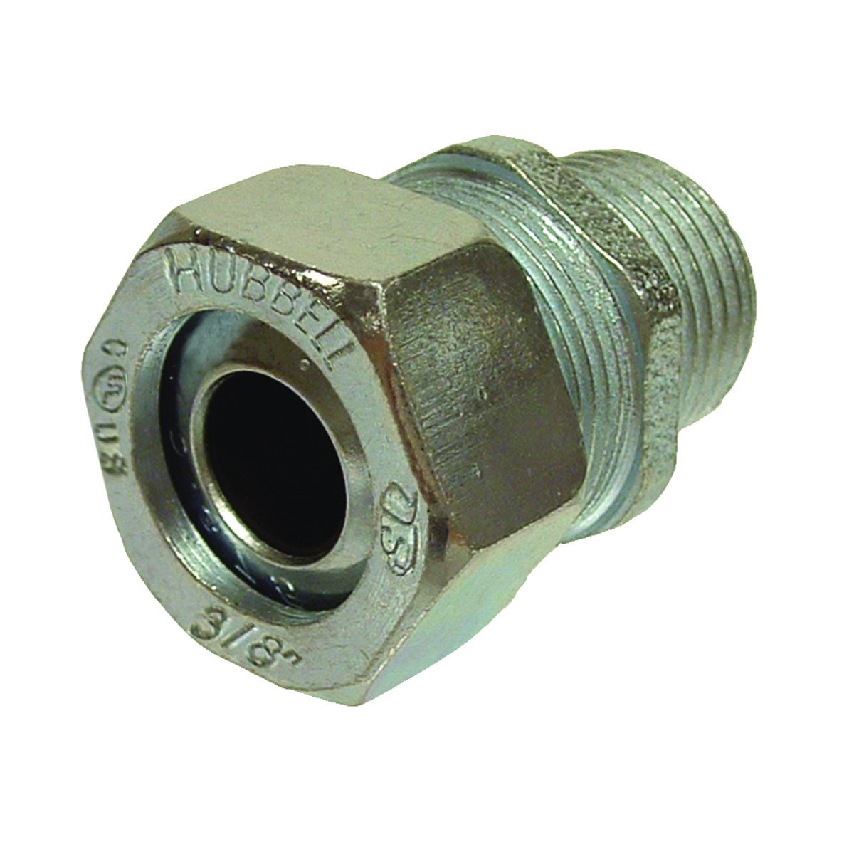 1/2 IN STRAIGHT STRAIN RELIEF CORD CONNECTORS STEEL/MALLEABLE IRON, .250 - .375IN. CABLE RANGES, FORM 1