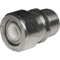 Color-Coded Straight Strain Relief Cord Connectors Steel, 1/2 In. TradeSize, White