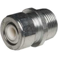 Color-Coded Straight Strain Relief Cord Connectors Steel, 3/4 In. TradeSize, White