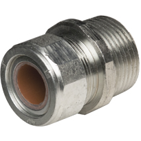 Color-Coded Straight Strain Relief Cord Connectors Steel, 1 In. TradeSize, Brown