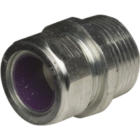 Color-Coded Straight Strain Relief Cord Connectors Steel, 1 In. TradeSize, Purple