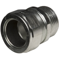 Color-Coded Straight Strain Relief Cord Connectors Steel, 1 In. Trade Size, Black