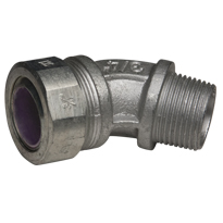 Color-Coded 45 Degree Strain Relief Cord Connectors Malleable Iron, 3/4 In. Trade Size, Purple