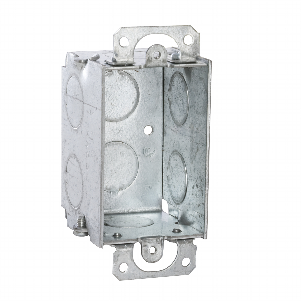 2 In. Deep Switch Box - Gangable with Conduit KO's, Plaster Ears