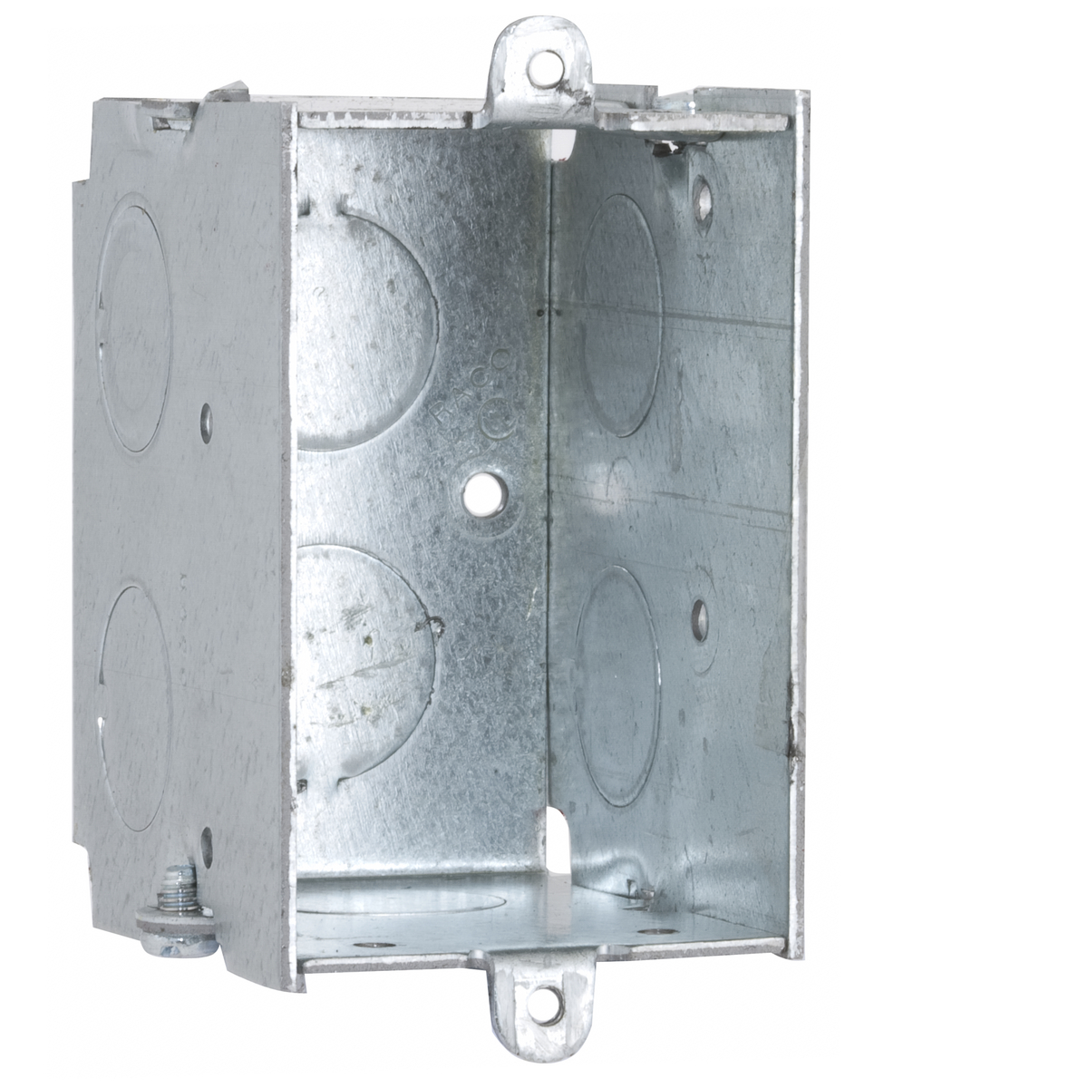 Product image for Raco 501 3" x 2" Switch Box, Gangable, 2-1/2" Deep, Eight 1/2" KO's