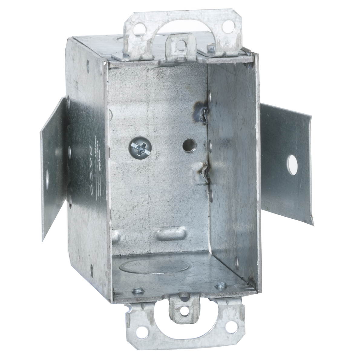 Product image for Raco 508 3" x 2" Switch Box, 2-1/2" Deep, Two 1/2" KO's, Plaster Ears, Old Work, 3/4" Sheet Rock Maximum