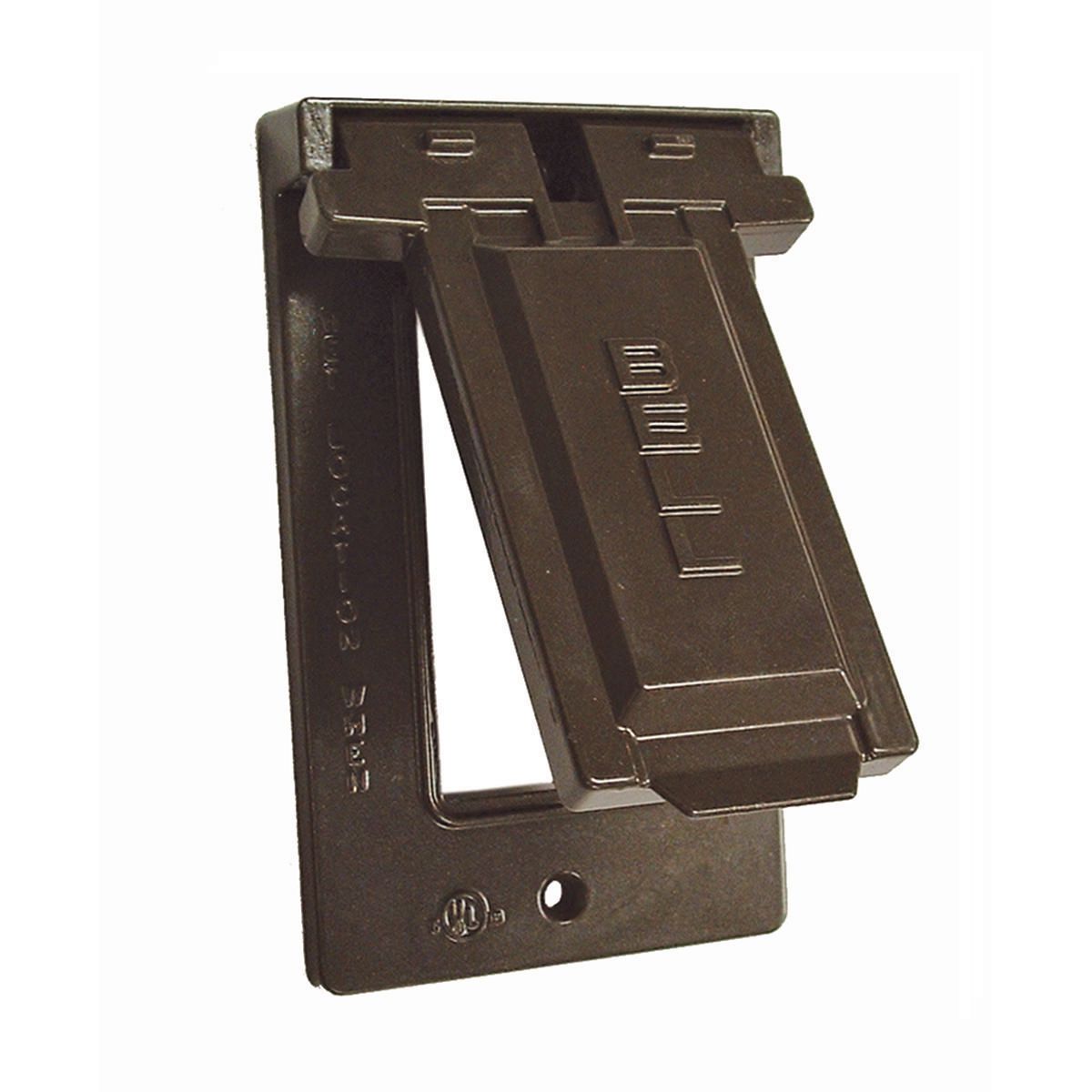 One Gang Bronze GFCI Device Mount Flip Covers Vertical