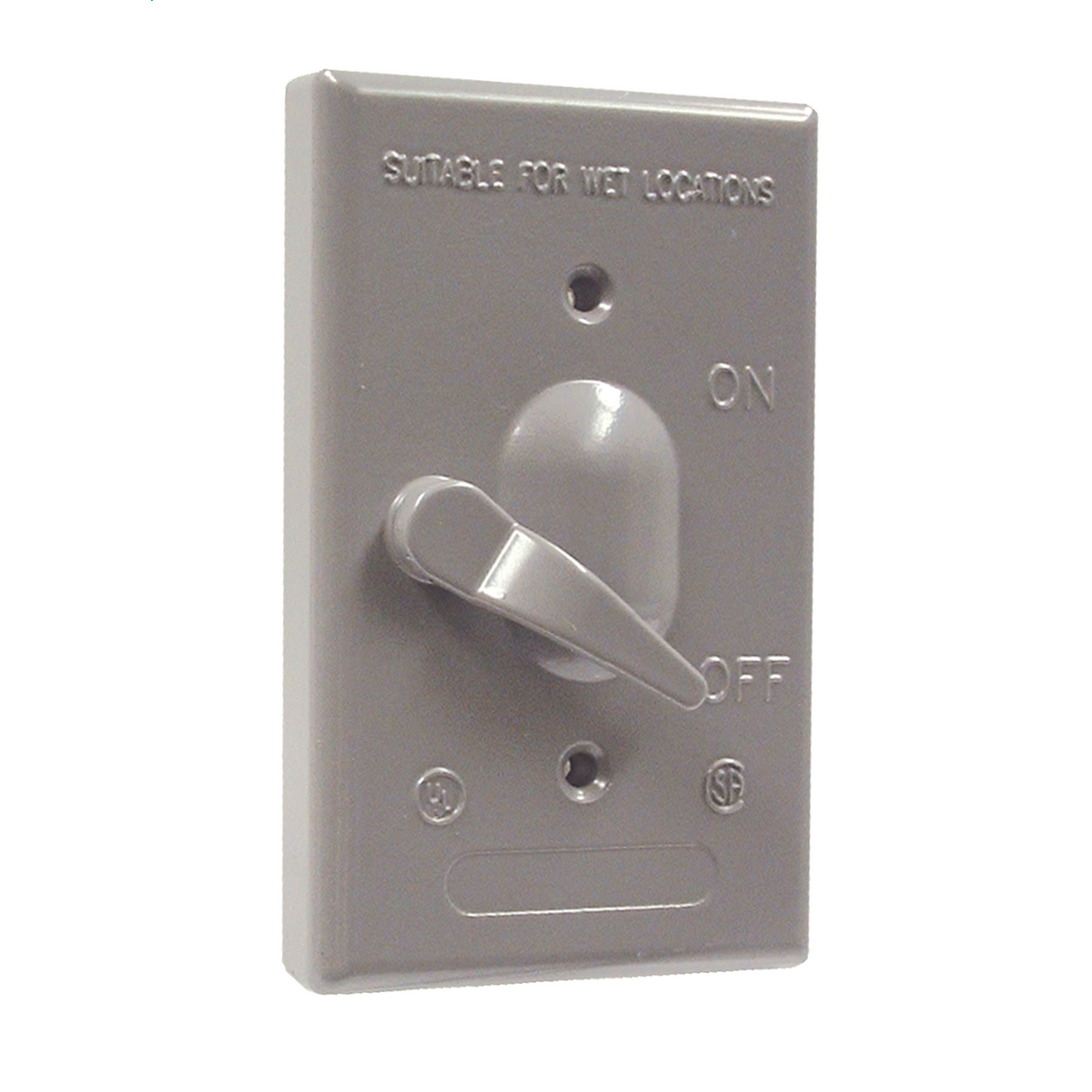 1G VERTICAL WEATHERPROOF COVER TOGGLE SP 15A -GRAY