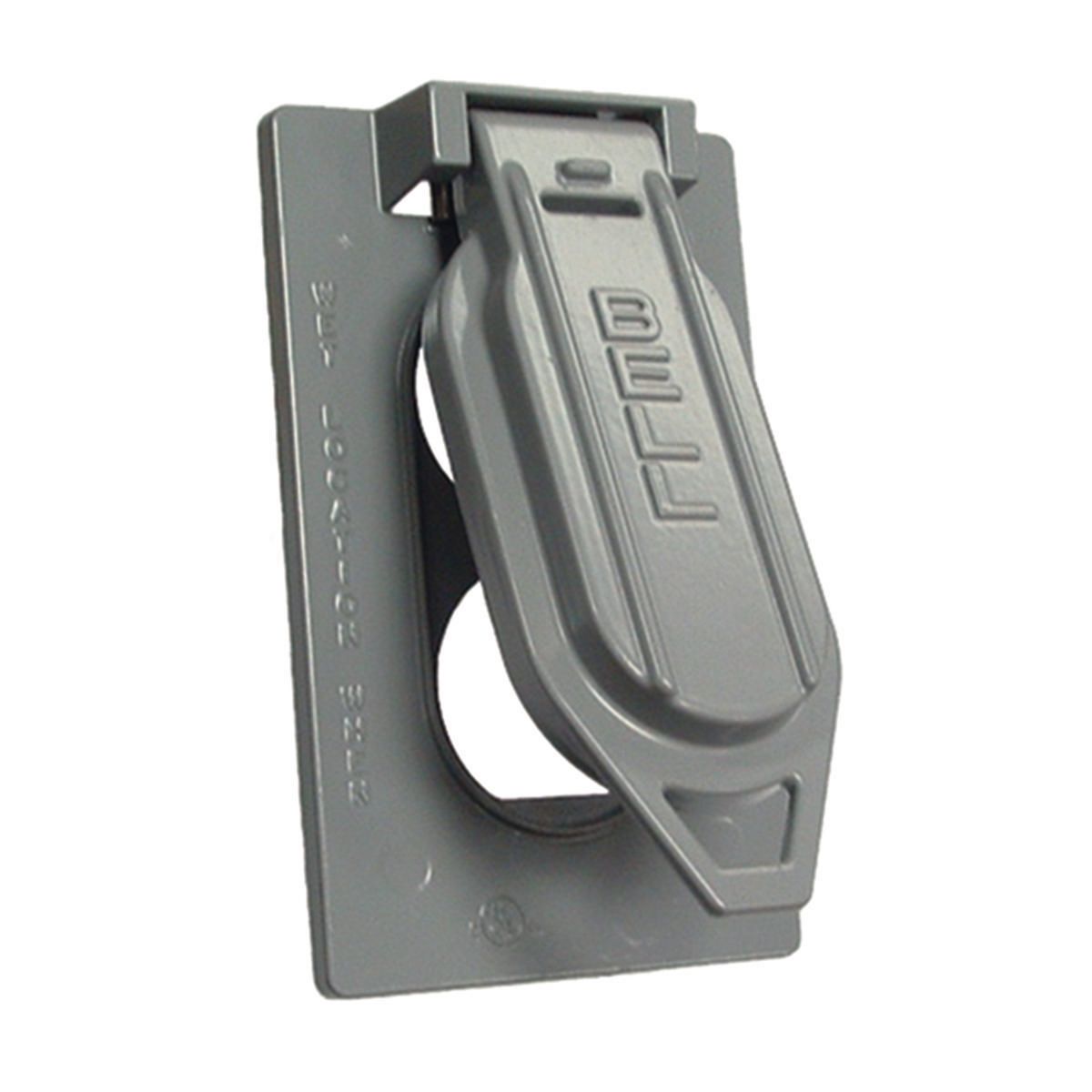 BELL 5146-0 GRAY WEATHERPROOF SINGLE GANG VERTICAL DEVICE MOUNT COVER DUPLEX