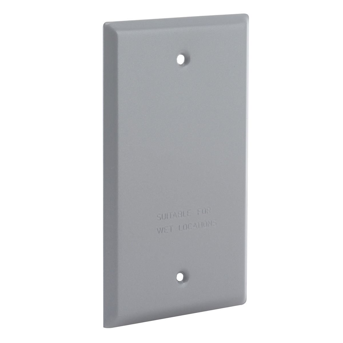 BELL 5173-0 COVER, 1G BLANK GRAY W/ GASKET