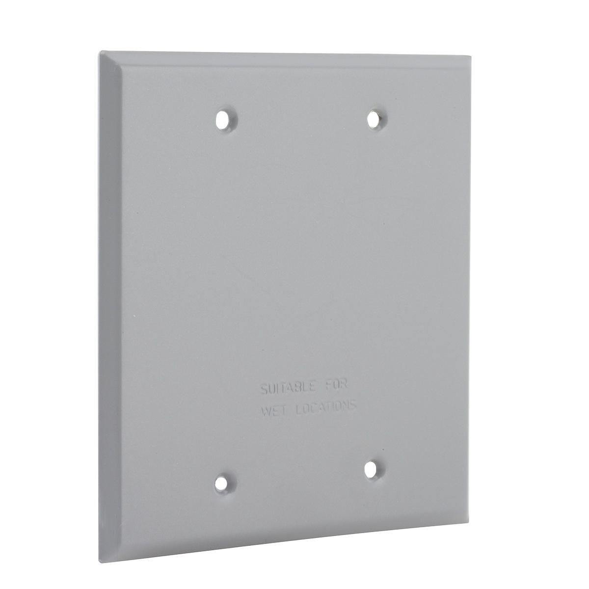 BELL 5175-0 2-GANG BLANK COVER GRAY