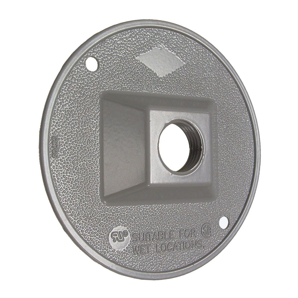 ROUND WP CLUSTER COVER (1) 1/2 IN. OUTLET GRAY