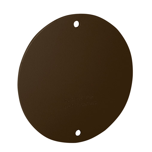 4 in. Round Blank Cover - Box Mount, Bronze