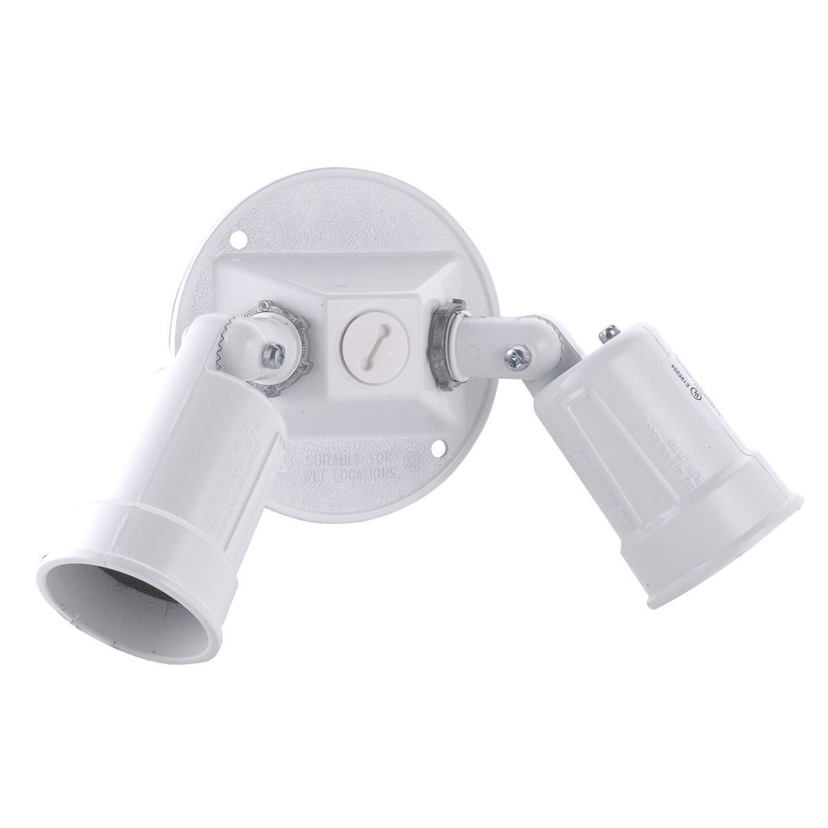 ROUND WP CLUSTER COVER W/(2) LAMPHOLDER WHITE