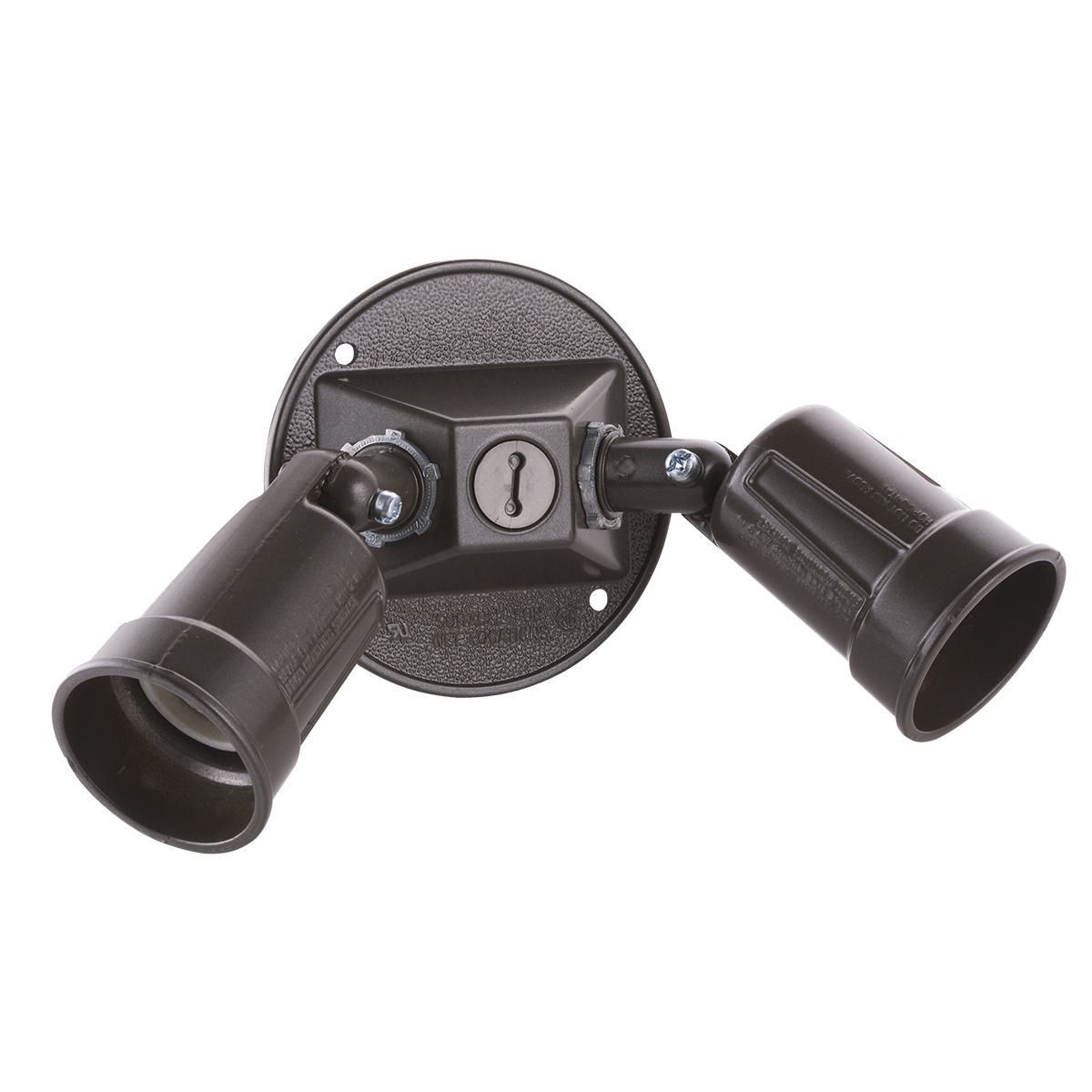 ROUND WP CLUSTER COVER W/(2) LAMPHOLDER BRONZE