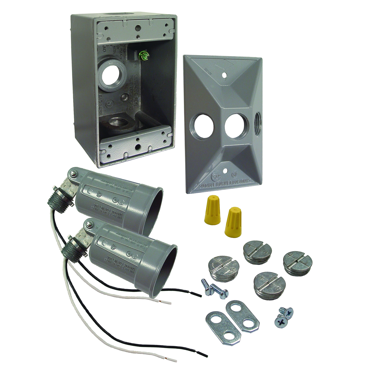 One Gang Gray Light Kits for 75-150 Watt Par 38 Lamps
